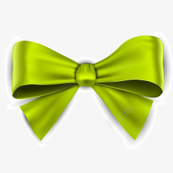 绿色蝴蝶结领结装饰矢量图素材