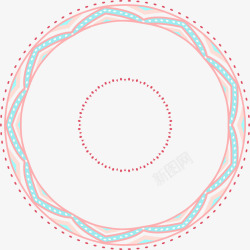 多彩花纹圆圈素材
