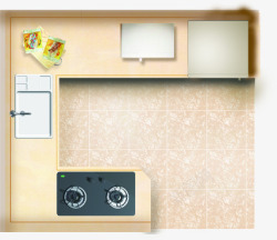 现代简约厨房装修效果图素材