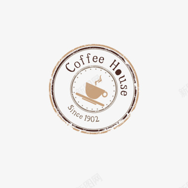 做旧背景图咖啡复古标签图标图标