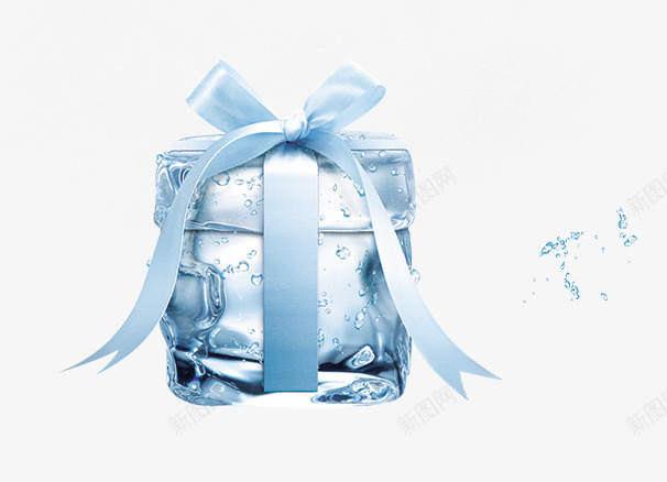 精美冰块礼包png免抠素材_88icon https://88icon.com 冰块 礼品包装 蓝色 质感
