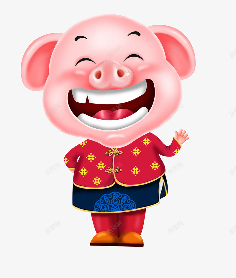 可爱笑得很开心的猪psd免抠素材_88icon https://88icon.com 2019年 卡通猪 可爱 可爱笑得很开心的猪 喜庆 插画 猪 猪年 笑得很开心的猪