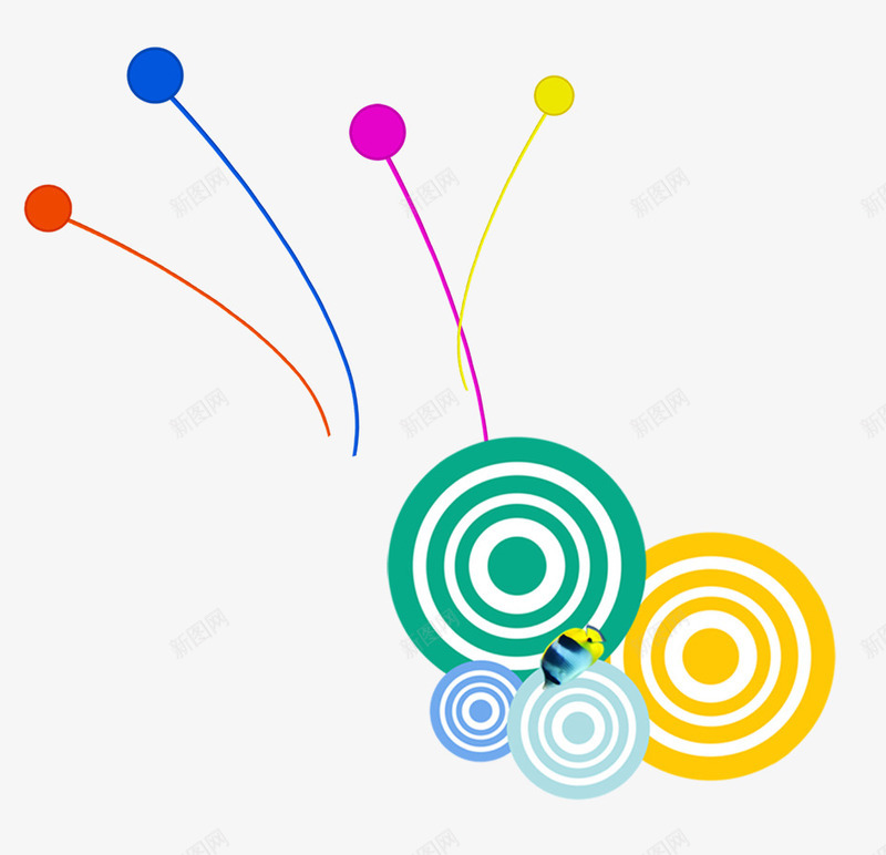 彩色圆圈礼花装饰图案png免抠素材_88icon https://88icon.com 免抠PNG 圆圈 彩色 礼花 装饰图案