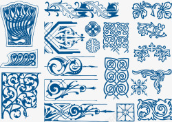 复古中式花边纹理素材