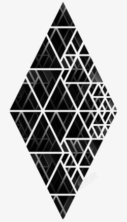 黑色几何图形装饰素材