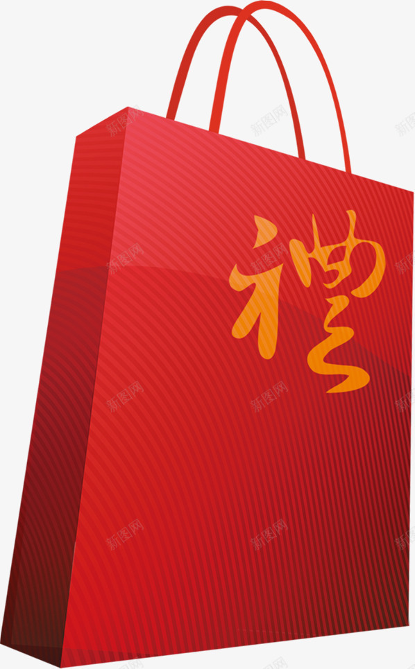 红色礼物包装袋png免抠素材_88icon https://88icon.com 包装袋 礼物 红色 袋样机 设计