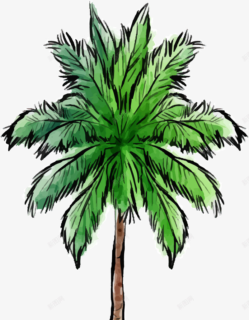 环保植树节手绘水彩树元素矢量图ai免抠素材_88icon https://88icon.com 后期 大树 手绘 效果图 景观植物 树 树叶 树木 树木树叶 植物 环保 绿化 绿色 规划 设计 矢量图