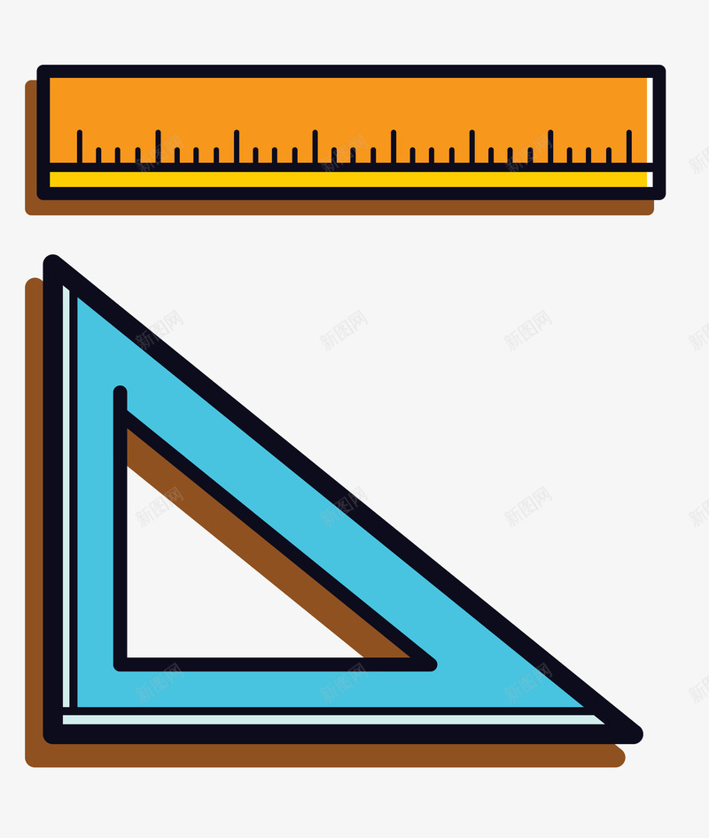 三角尺直尺png免抠素材_88icon https://88icon.com 三角尺 学习用品 文具 直尺