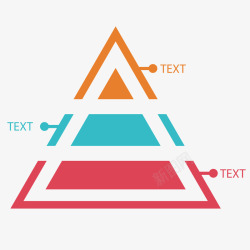 彩色三角形标签分层矢量图素材