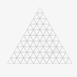 黑色线条拼块三角形素材