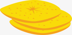 黄色卡通油饼丰收节矢量图素材