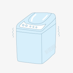 蓝色全自动洗衣机素材