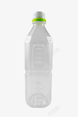 白色无盖的饮料塑料瓶罐实物素材