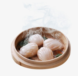 实物蒸笼水晶虾饺素材