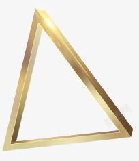 金黄色发光三角架素材