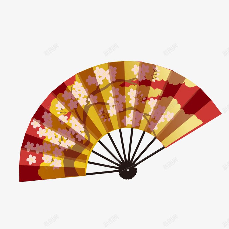 展开的梅花扇装饰png免抠素材_88icon https://88icon.com 免抠图 扇子 效果图 梅花扇子 装饰图 装饰画