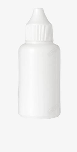 纯白色尖盖子的塑料瓶罐实物素材