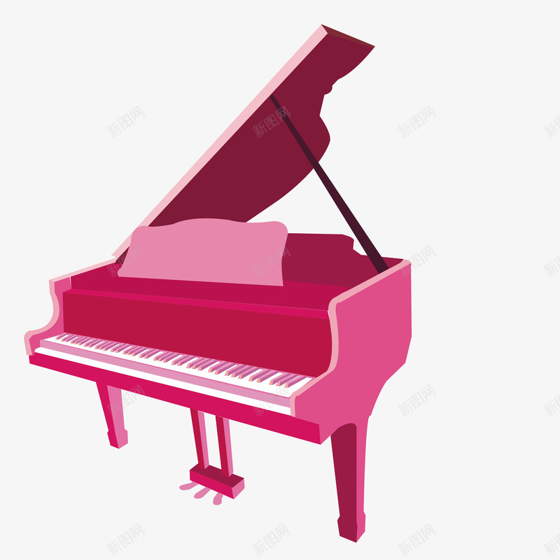 粉色的卡通版钢琴png免抠素材_88icon https://88icon.com 免抠图 卡通钢琴 效果图 粉色钢琴 装饰图 装饰画 钢琴 音乐