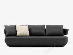 摩登时尚黑色现代简约装饰休息沙发高清图片