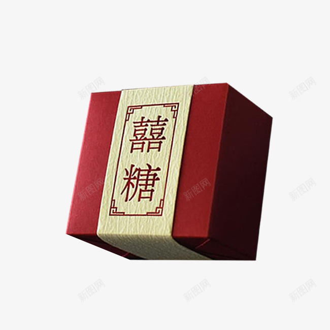 红色中式喜糖包装png免抠素材_88icon https://88icon.com 中式包装 喜糖包装 礼品盒 红色包装 红色糖盒 纸盒