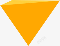 卡通黄色三角形立体效果素材