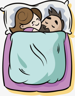 最浪漫爱情同床共枕矢量图高清图片