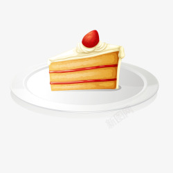 水彩蛋糕吃货节卡通三角蛋糕矢量图高清图片