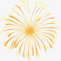 黄色梦幻烟花素材
