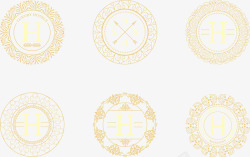 金色复古宫廷纹理矢量图素材