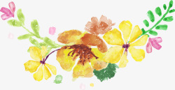 清新手绘花卉花边矢量图素材