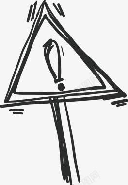 道路警告标志三角形警告标志矢量图图标图标