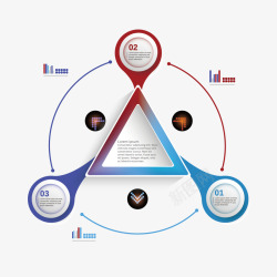 创意三角ppt矢量图素材
