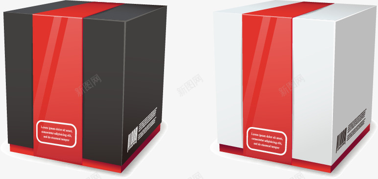 正方形包装盒矢量图eps免抠素材_88icon https://88icon.com 包装设计 时尚 立体 矢量图