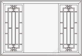 传统古典中式窗png免抠素材_88icon https://88icon.com 中式门窗 传统 古典 手绘 线条图