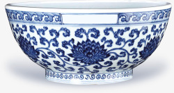 中国风青花瓷碗装饰图案素材