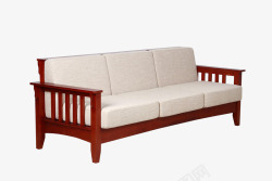 中式木制双人沙发素材