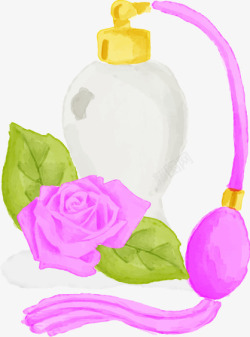 水彩玫瑰花香水素材