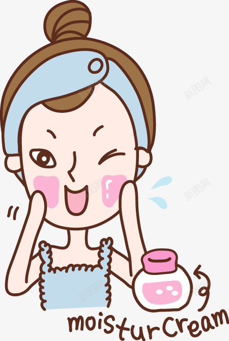 卡通美妆护肤清洁美女矢量图ai免抠素材_88icon https://88icon.com 卡通 护肤 清洁 美女 美妆 矢量图