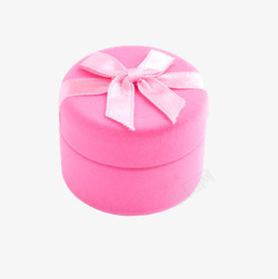 一个粉色的戒指盒子素材
