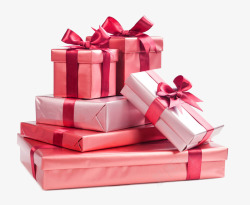 创意合成粉红色礼物礼盒包装素材
