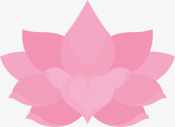 粉红色美容莲花标志矢量图素材