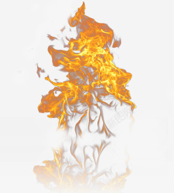 黄色燃烧的火焰效果图素材