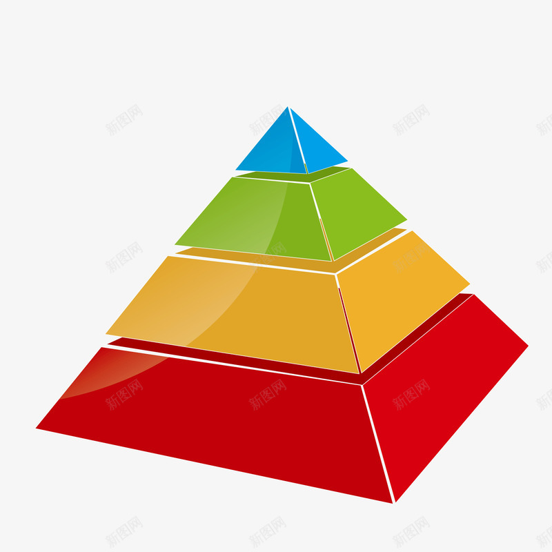彩色金字塔数据矢量图ai免抠素材_88icon https://88icon.com 三角形 分层金字塔 分析 数据 棱锥图 矢量图 素材