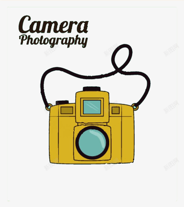 简约相机手绘png免抠素材_88icon https://88icon.com 卡通手绘 复古照相机 摄影 肩带 装饰 设备