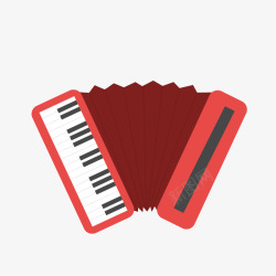 手风琴效果红色的卡通手风琴高清图片