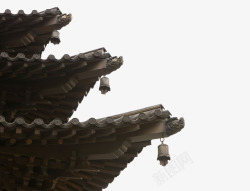 墙檐中国传统铃铛塔高清图片