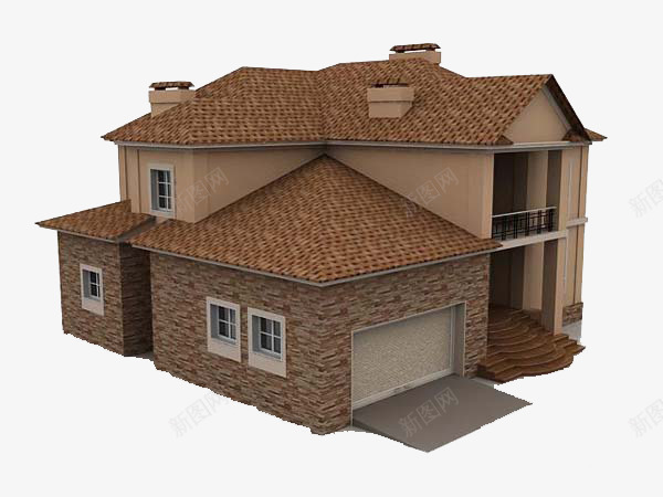 另类户型效果图png免抠素材_88icon https://88icon.com 另类户型效果图 复式房子立体图 房屋修建模型图 立体房屋