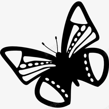 蝴蝶的点和条纹图标图标
