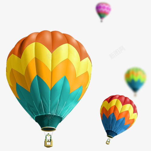 悬浮气球psd免抠素材_88icon https://88icon.com 悬浮 气球 热气球 球