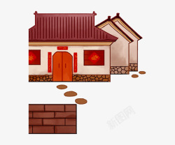 中国风古代建筑房子素材